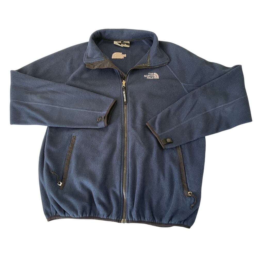 The North Face Full Zip Fleece Jacket Outdoors Blue Size‎ Mens Medium